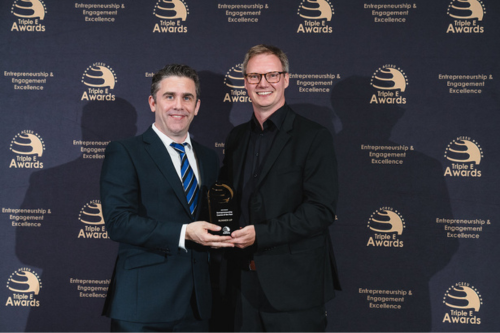 Dr Ben Hobbs collects Triple E award in Prague